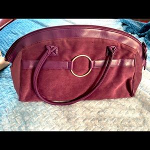 Purple Suede Handbag